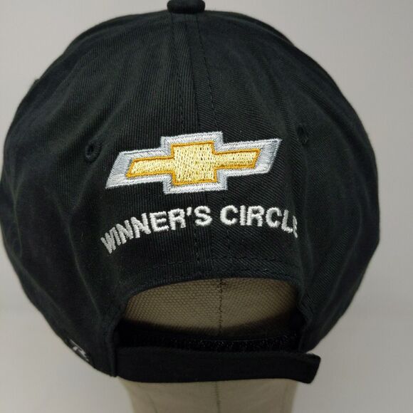 Chevrolet Strapback Hat Black Adjustable Winner's Circle Chevy Embroidered Logo - Picture 8 of 12